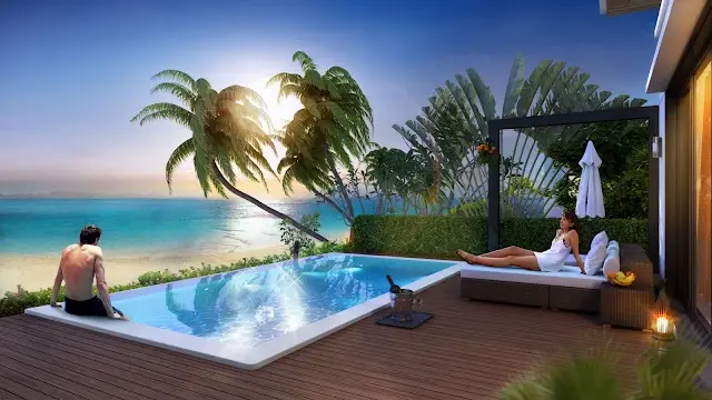 Hồ bơi và khu nghỉ dưỡng 5 sao tại Vinpearl Phú Quý